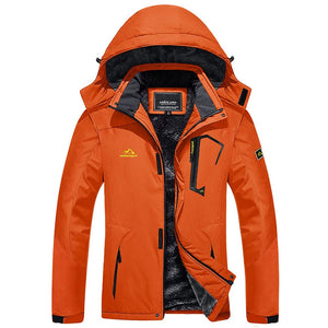 TACVASEN Blue Black Insulated Fleece Lined Winter Hiking Jacket