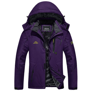TACVASEN Blue Black Insulated Fleece Lined Winter Hiking Jacket