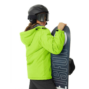 TACVASEN Bright Green Insulated Fleece Lined Winter Hiking Jacket