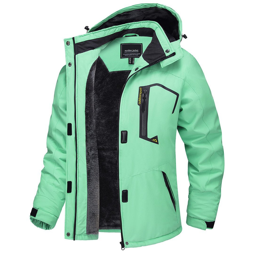 TACVASEN Mint Green Insulated Fleece Lined Winter Hiking Jacket